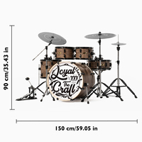 Direct Sale Manufacturers High Quality 333 Double-Faced God Poplar Wood Jazz Drum Set Professional Musical Instrument Model New