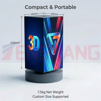 Letrero Digital LED Inalámbrico con Batería, Logotipo 3D de 4 Caras, P1.25 P1.53 P1.86, para Exhibición Publicitaria en Tiendas Minoristas y Eventos