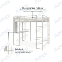 Nouveau style moderne meilleure vente mondiale mobilier étudiant lit loft adulte taille complète enfants lit superposé en métal avec bureau