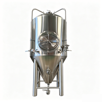 Vente Flash : Cuve de Fermentation de Bière à Petite Échelle en Acier Inoxydable de Qualité Alimentaire, Simple ou Double Paroi