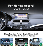Radio Estéreo para Auto con Android 14 de 12.3 Pulgadas para Honda Accord CP de 8.ª Generación 2008-2012, CarPlay, GPS, 4G LTE, WiFi, Pantalla Táctil de 8 Núcleos