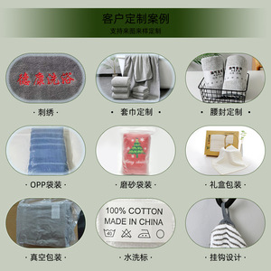 Serviette en fibre de charbon de bambou 34x75cm, rayée, absorbante, pour le visage, lavable en machine, serviette cadeau, fabriquée en Chine - Product Image 1