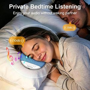 Haut-parleur sans fil sous oreiller pour le sommeil, mini-disque sonore ultra-fin avec technologie de bruit blanc avancée - Product Image 4