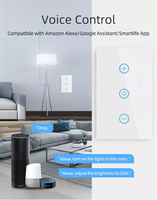 Interrupteur intelligent Wi-Fi US avec variateur de luminosité, basé sur le microcontrôleur ESP8685, micrologiciel Tasmota, reflash, réinitialisation, re-ingénierie, interrupteur tactile intelligent personnalisé