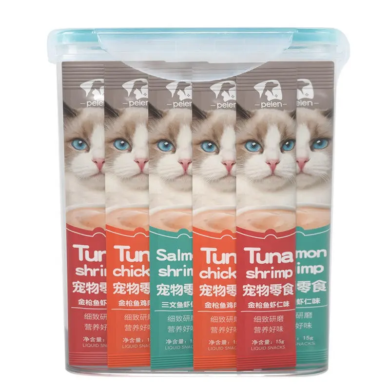 Hot Factory Deliciosos bocadillos para gatos Nutritiva Comida húmeda para gatos Golosinas para mascotas Snacks Atún natural Pollo Comida húmeda para gatos