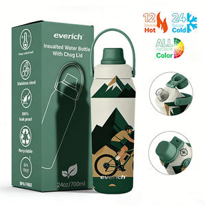 Bouteille d'eau isotherme Everich de haute qualité à double paroi en acier inoxydable 304 avec bouchon à ouverture rapide - Product Image 1
