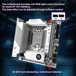 JGINYUE B760i <span class=keywords><strong>Motherboard</strong></span> LGA 1700, mendukung Intel Core 12 prosesor ke-13 DDR4 3200mhz RAM mini itx B760i-Snow Dream V1.3 - Product Image 5