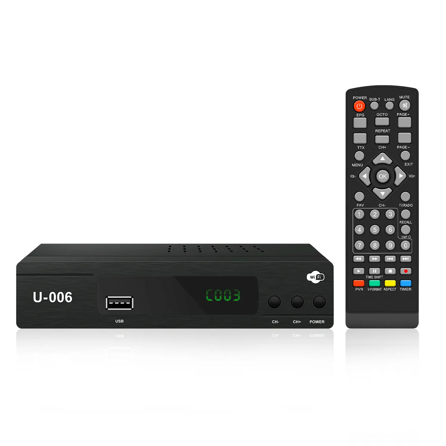 新しいisdb-tデジタルテレビボックスiisdb-tセットトップボックスwifi HDTVと写真音楽とビデオ