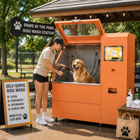 Baignoire de toilettage pour animaux de compagnie intelligente et automatique, écologique, avec contrôle de la température, pour usage en libre-service