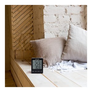 Multifunctional Wireless Sensor <b>Room</b> <b>Thermometer</b> (7x3.7x9.7cm) Black WSH002 - Product Image 5