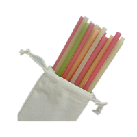 Pailles de riz jetables biodégradables écologiques pour smoothie Boba