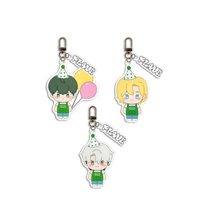 Custom Wholesale Men's Group Cartoon Image Acrylic Key Chain with UV Printing for Souvenir Use - Product Image 3