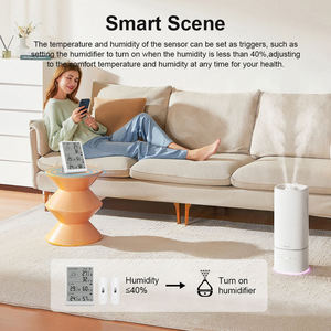 Estación Meteorológica Inteligente Tuya para el Hogar, Control por Aplicación Android, Pronóstico <span class=keywords><strong>Digital</strong></span> Interior/Exterior por Wi-Fi, <span class=keywords><strong>2</strong></span> Sensores, Higrómetro, Temperatura, ABS - Product Image 6