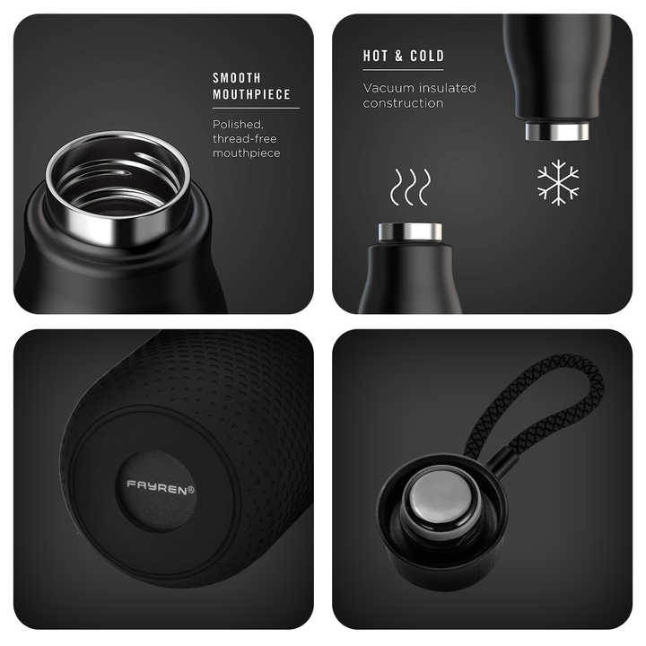Insulated Water Bottle Double Walled Vacuum Stainless Steel 185 Oz Leak Proof Sports Flask Keeps Hot And Cold For Camping Outdoors Activities