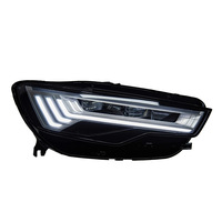Nouvel ensemble de phares 12V pour Audi A6L C7 à cinq barres, LED double lentille, DRL et clignotant séquentiel