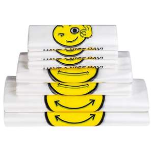 Logo d'impression personnalisé biodégradable transparent PEHD paquet d'achat recyclé poly sacs de t-shirt - Product Image 6