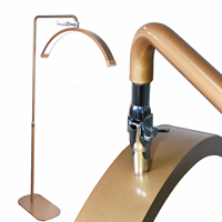 Lampe à anneau LED FOSOTO 45W, 28 pouces, demi-lune, éclairage multi-angles sur pied pour extension de cils, salon de beauté, studio