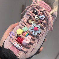 En gros, Fleurs de chaussures DIY style coréen, Décorations mignonnes pour lacets DIY, Perles à grand trou, Breloques unisexe pour lacets, Boucles de chaussures