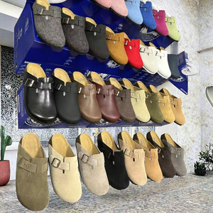 Birkenstocks Alemania: Zuecos <span class=keywords><strong>Boston</strong></span> Elegantes de Piel de Vacuno y Ante con Suela Blanda, Sandalias Planas de Verano, de Moda, con Cierre Deslizante de EVA - Product Image 5