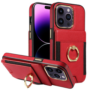 Nueva Funda de Teléfono Tipo Cartera de Cuero PU con Diseño Empresarial, Ranuras para Tarjetas de Crédito y Soporte para <span class=keywords><strong>iPhone</strong></span> 15 Pro Max - Product Image 3