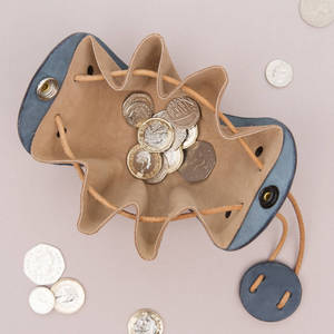 Bolsa de cuero con cordón, bolsa para llaves, monedero, bolsa de almacenamiento de dados hecha a mano/bolsa de la suerte - Product Image 2
