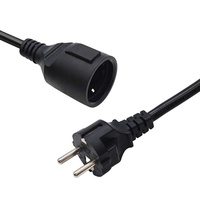 Câble d'extension de prise électrique à trois broches de 100 pieds, certifié VDE CE NF, classé IP44, pour les appareils électroménagers et l'utilisation informatique
