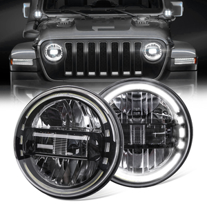 Phare à LED de haute qualité pour Jeep <span class=keywords><strong>King</strong></span> Kong 60W <span class=keywords><strong>Moto</strong></span> Phare Angle Eyes DRL Faisceau haut et bas 7 pouces pour Jeep Wrangler JK - Product Image 1