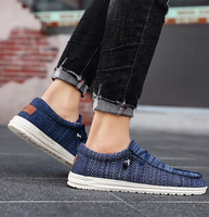 Mocassins d'été à lacets pour homme, chaussures décontractées pour homme très vendues, mocassins à enfiler pour homme, chaussures décontractées bleu marine