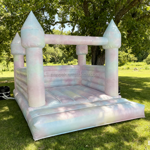 Castillo Inflable Comercial Personalizado <span class=keywords><strong>de</strong></span> PVC Rosa, Morado y Blanco <span class=keywords><strong>para</strong></span> <span class=keywords><strong>Fiestas</strong></span> Infantiles, <span class=keywords><strong>Alquiler</strong></span> <span class=keywords><strong>para</strong></span> Eventos, Brincolín - Product Image 4