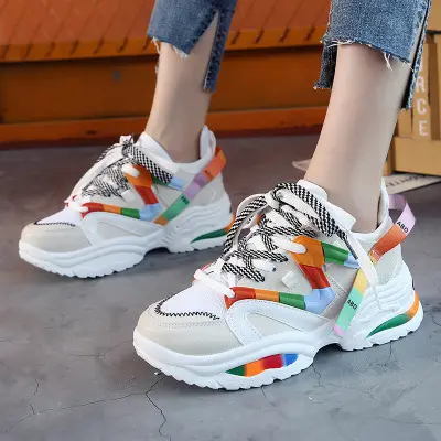 Personality Fashion Design Colorful Ins Hot Selling Platform Women's Fashion Sneakers