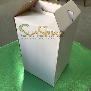 Traditional Large Personalised Luxury White Round Tall Elegant Favour Bridal Cardboard <b>Wedding</b> Cake <b>Box</b> - Product Image 2