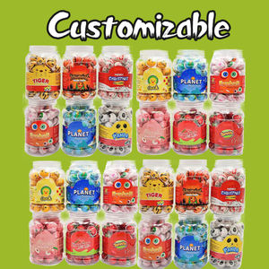 Vente en gros de bonbons mous Monstre aux yeux verts personnalisé Marque privée Halal Gummy Ball rempli de confiture Jouet de bonbons pour enfants - Product Image 5