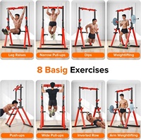 Barre de traction pliable Wellshow Sport, tour de musculation autoportante à hauteur réglable, station de dips