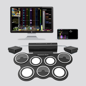 Vente en gros de <span class=keywords><strong>batterie</strong></span> portable en silicone pour enfants Jouets <span class=keywords><strong>électronique</strong></span>s à rouleau manuel pour percussion <span class=keywords><strong>acoustique</strong></span> numérique - Product Image 1