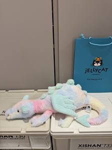 Peluche Dragon Jellycat – 13 styles, ensemble complet : Sky, Black, Fuddlewuddle, Bashful – Grand coussin doux anti-stress avec étiquettes et sac anti-poussière - Product Image 6