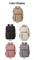Sac à dos léger en tissu Oxford pour étudiant, imperméable, portable, pour randonnée, avec plusieurs poches, sac de voyage scolaire, compartiment latéral pour bouteille d'eau et ordinateur portable