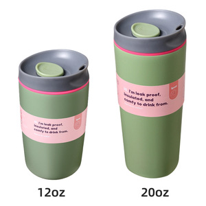 Vaso Térmico de Acero Inoxidable de Doble Pared con Aislamiento y Tapa, Personalizado con Logotipo, de 12oz/20oz, a Prueba de Fugas, para Bebidas Frías y Calientes - Product Image 2