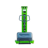 Chariot élévateur à palettes semi-électrique autoporteur, transpalette auto-chargeur portable 1-1,5 tonnes 1,6 m, usine chinoise à bon prix