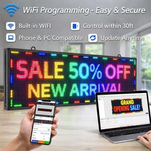 Outdoor P10 LED electronic display screen <b>WiFi</b> programmable static text display board entrance indicator light decorative light - Product Image 1