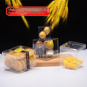 Caja Transparente Cuadrada Personalizada 2026, Caja de Plástico con Tapa para Exhibición de Alimentos, ODM, Caja para Dulces de Boda - Product Image 2