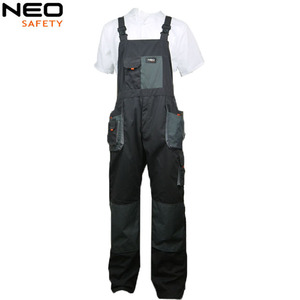 Pantalones con pechera de trabajo de algodón polivinílico para hombre, pantalones multibolsillos de alta calidad con parche en la rodilla, logotipo personalizado para minería, pantalones cargo, parche en la rodilla - Product Image 3