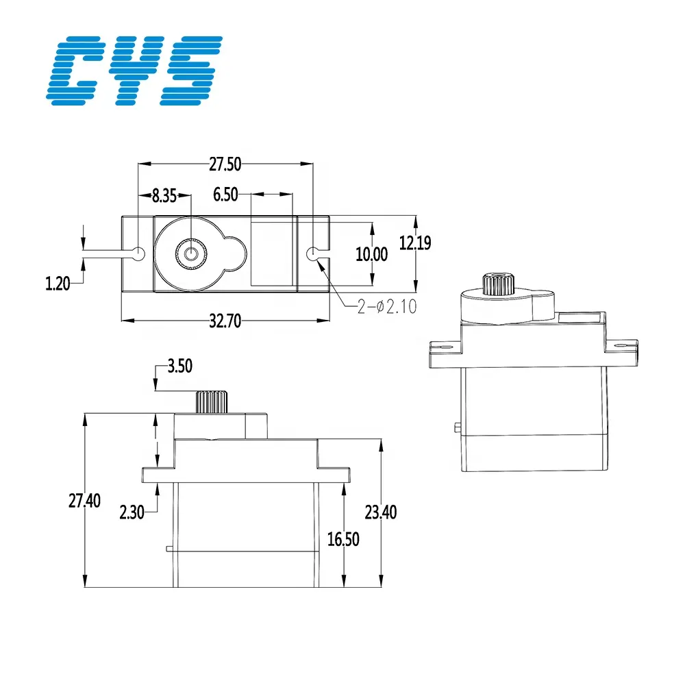 9G 1.5Kg Analoge CYS-S0009 4.8/6V 21T Ijzeren Kern Plastic Gear Rc Servo Voor 1:18 boot Helicopter Auto