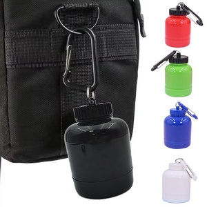 Porte-clés portable conteneur lait <span class=keywords><strong>Mini</strong></span> 30g 60g poudre alimentaire pilules bouteille de stockage porte-protéines porte-clés avec mousqueton - Product Image 1