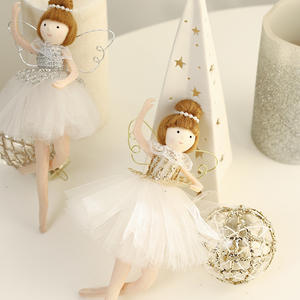 Venta caliente Ángel de Navidad blanco Árbol de Navidad Adornos colgantes Muñeca blanca Muñecas de niña bonita Juguetes lindos - Product Image 5