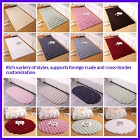 Tapis en peluche de style crème en polyester, coussin pour canapés de bureau, tapis de sol pour salon, table basse, fabriqué à la machine, couleur unie