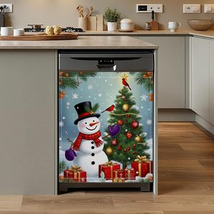 Joyeux Noël – Aimant de réfrigérateur personnalisable en forme de sapin de Noël doré et vert pour la cuisine - Product Image 2