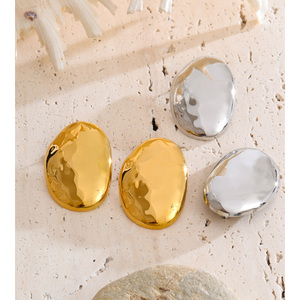 JINYOU 3040 Exaggerated Minimalist Geometric Shape Earrings Metal Stainless Steel Smooth Gold Plated Drop Earrings <strong>Jewelry</strong> - Product Image 2