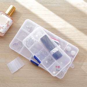 Transparent Jewelry Organizer <b>Box</b> 10 15 24 Compartments Plastic Desktop Storage Case For Jewelry <b>Makeup</b> Medicine - Product Image 2