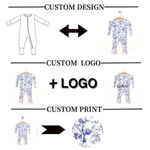 Piyama Bayi Bambu KERUI, Romper Bayi Bambu dengan Resleting, Piyama Anak Perempuan Viscose Bambu, Kotak Misteri Grab Bag - Product Image 4