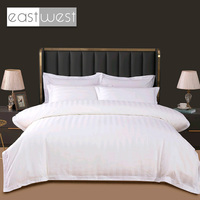 Linge de lit d'hôtel East West Star 100% coton à rayures 400 TC Queen King Soft Boutique Ensembles de literie d'hôtel Collections en gros
